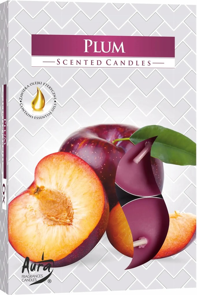 Teamécses paraffin szilva Bispol 6 db