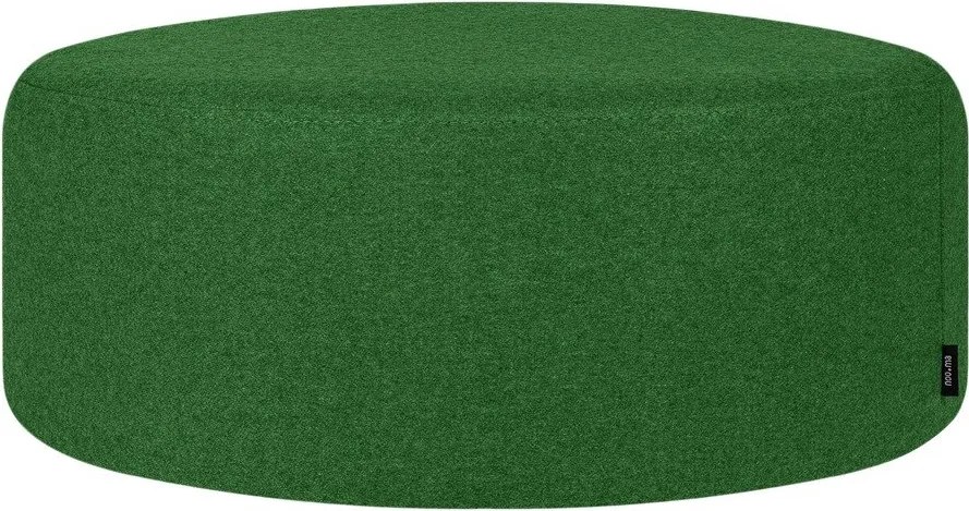 Zöld gyapjú puff Folk – noo.ma