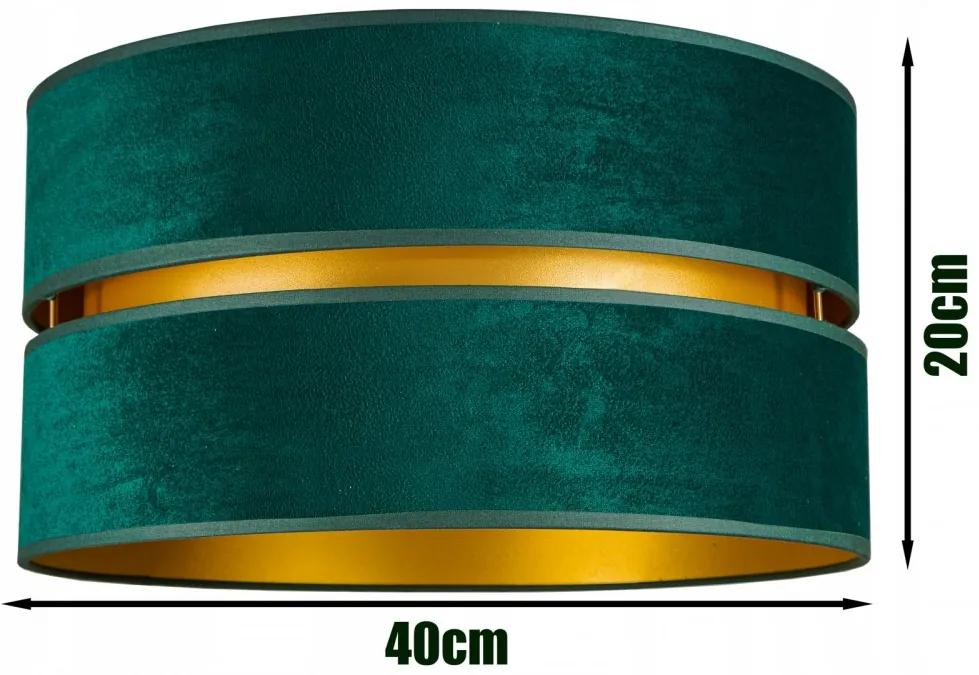 Zöld színű függőlámpa Glimex Abazur Premium 1xE27 GA0101