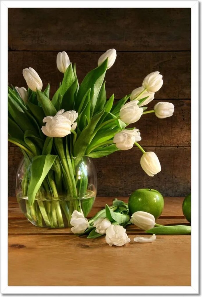 Poszterek keretben 40x60 Tulipán csokor Váza