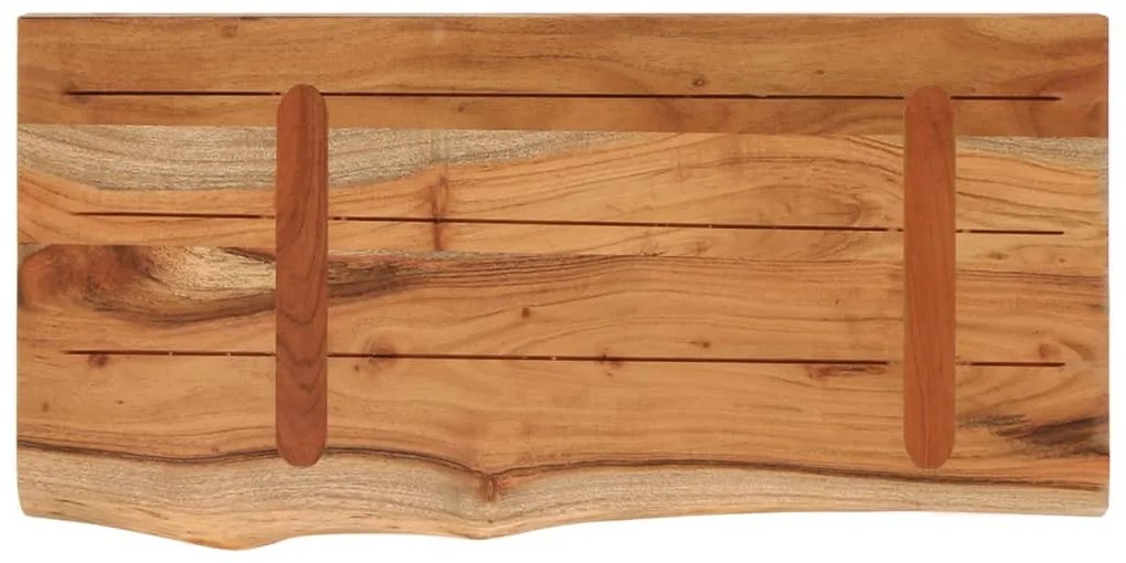 tömör akácfa téglalap alakú fali polc 60 x 30 x 2,5 cm