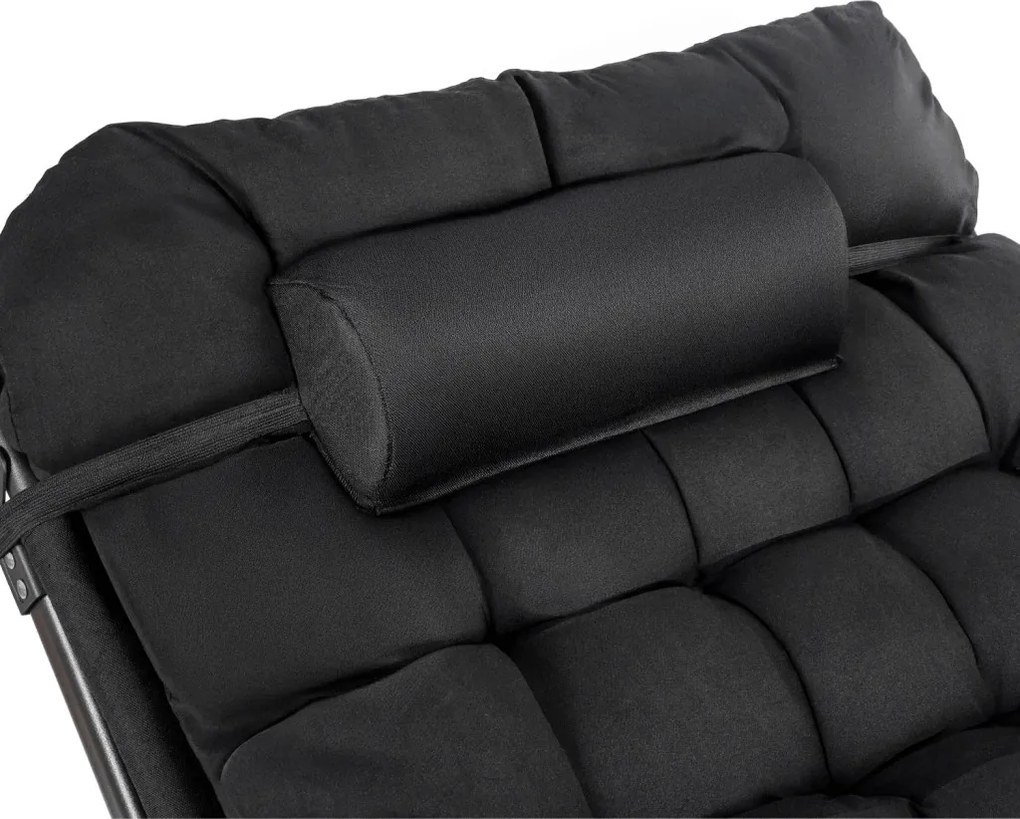 Kerti napozóágy fekete színben – SATURN