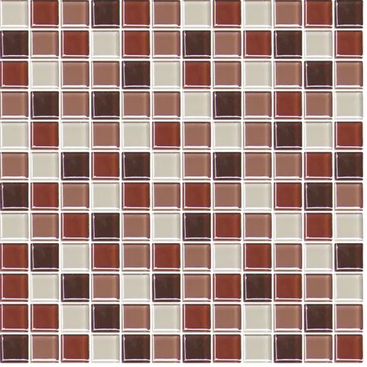 Üvegmozaik Premium Mosaic barna 30x30 cm fényes MOS25MIX6