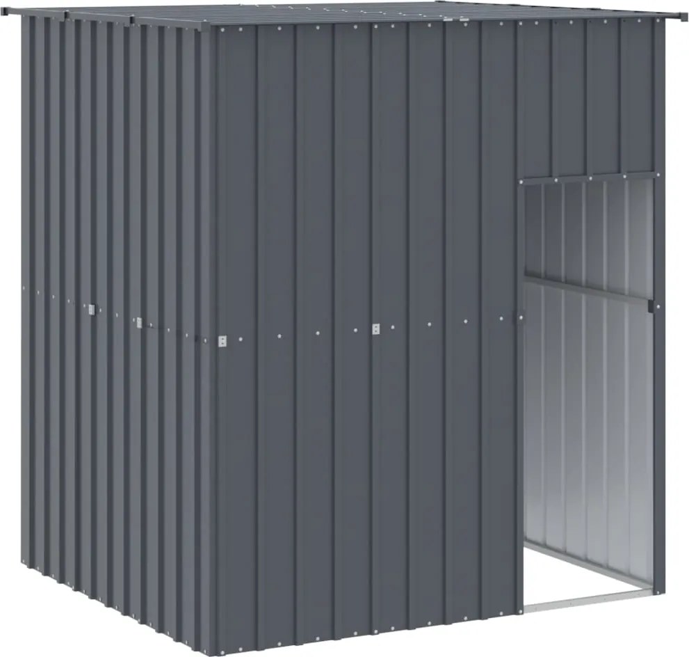 vidaXL antracit horganyzott acél kutyakennel tetővel 165x153x181 cm