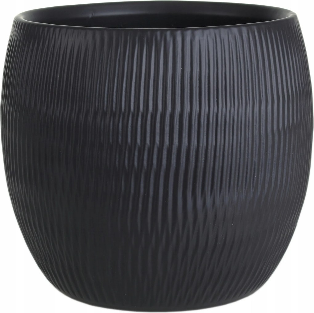 Cermax Fedő 13 cm antracit matt, kerek kerámia kaspó