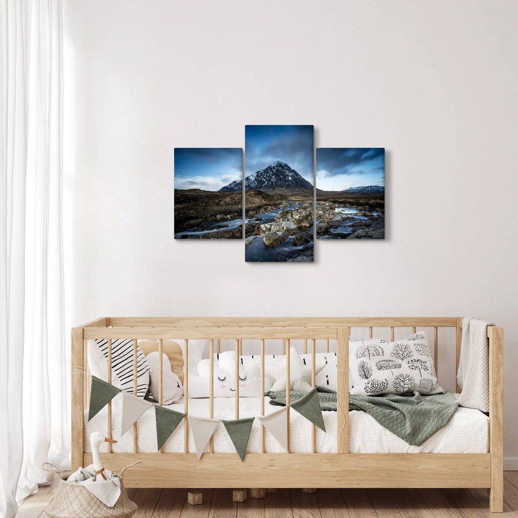 Hegy és a folyó képe (90x60 cm)