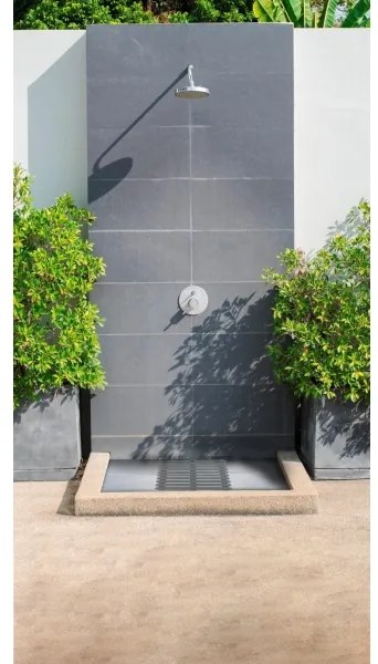 WENKO 22947100-Zuhanyszőnyeg beltéri & kültéri 55x55 cm szürke