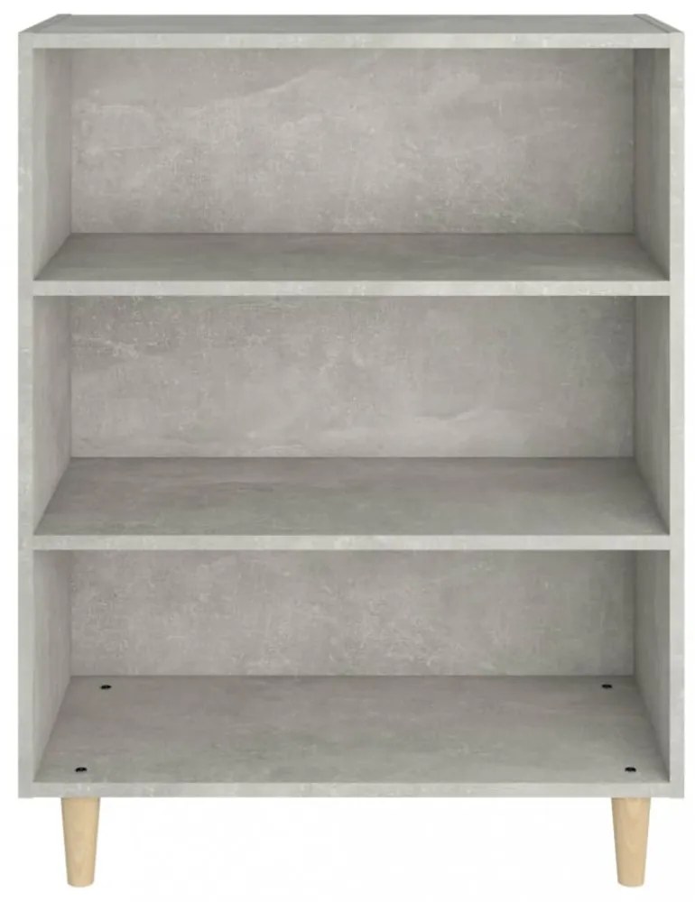 betonszürke szerelt fa tálalószekrény 69,5 x 32,5 x 90 cm
