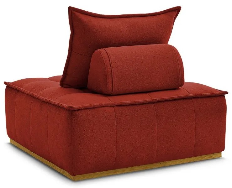 Téglavörös zsenília fotel Elisa – Bobochic Paris