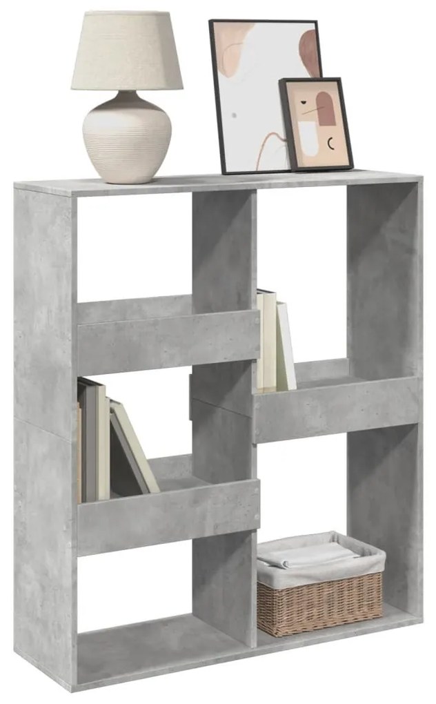 betonszürke szerelt fa térelválasztó 100 x 33 x 115 cm