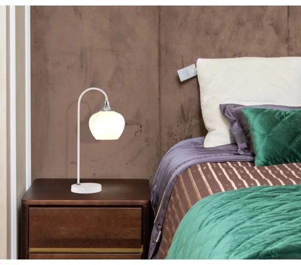 Globo 15548TW - Asztali lámpa MAXY 1xE27/40W/230V fehér