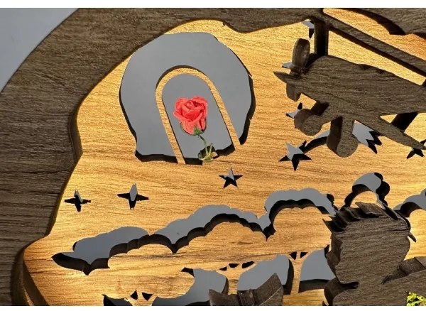 Li-Go 23634/DUB2 - Dimmelhető LED asztali dekoráció LED/12W/230V 20x22 cm tölgy