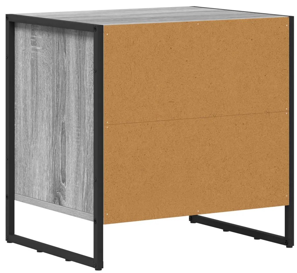 Éjjeli asztal 2 pcs Szürke Sonoma 50 x 39.5 x 50 cm Faanyag