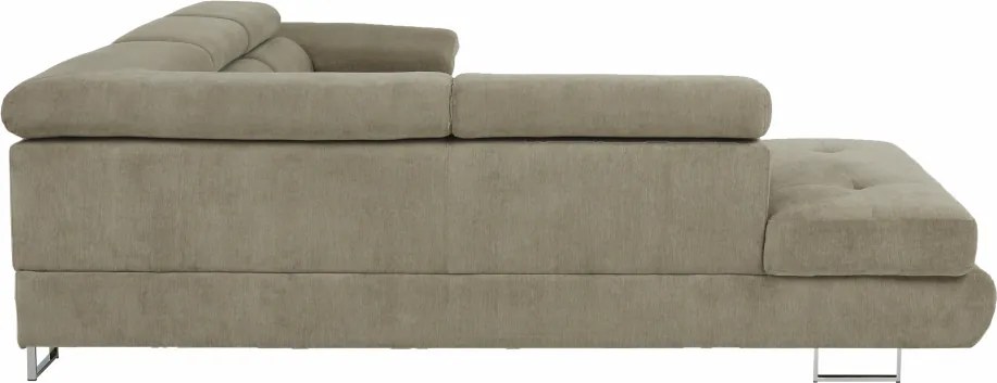 Ülőgarnitúra, világosbarna melír, szövet, balos, BUTON P