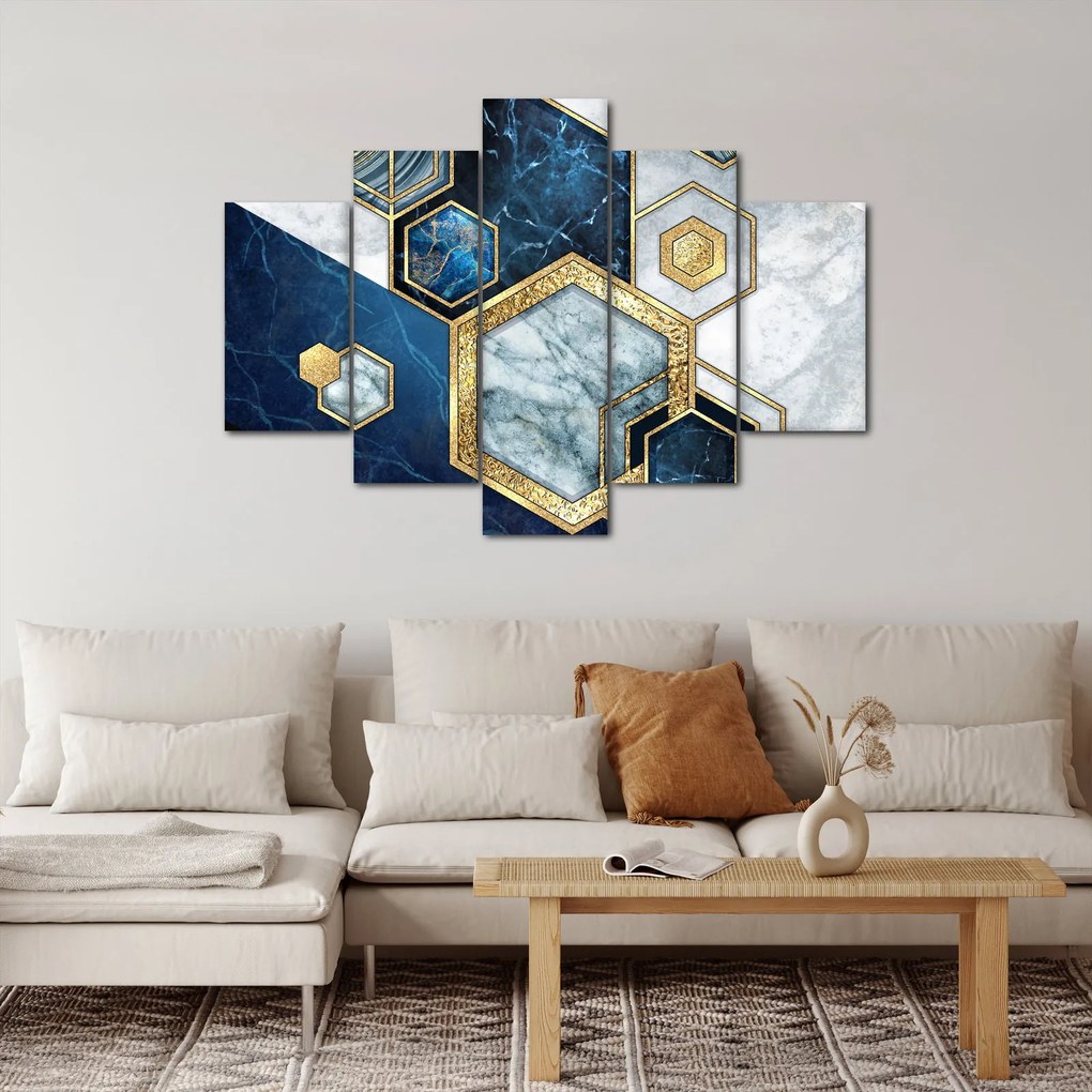 Kép - Márvány hatszögek (150x105 cm)