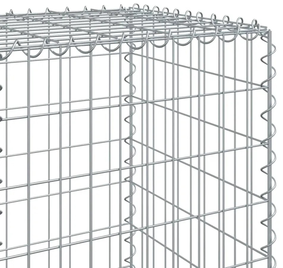 horganyzott vas gabion kosár fedéllel 500 x 50 x 150 cm