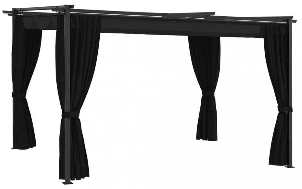 antracitszürke pavilon 4 x 3 m