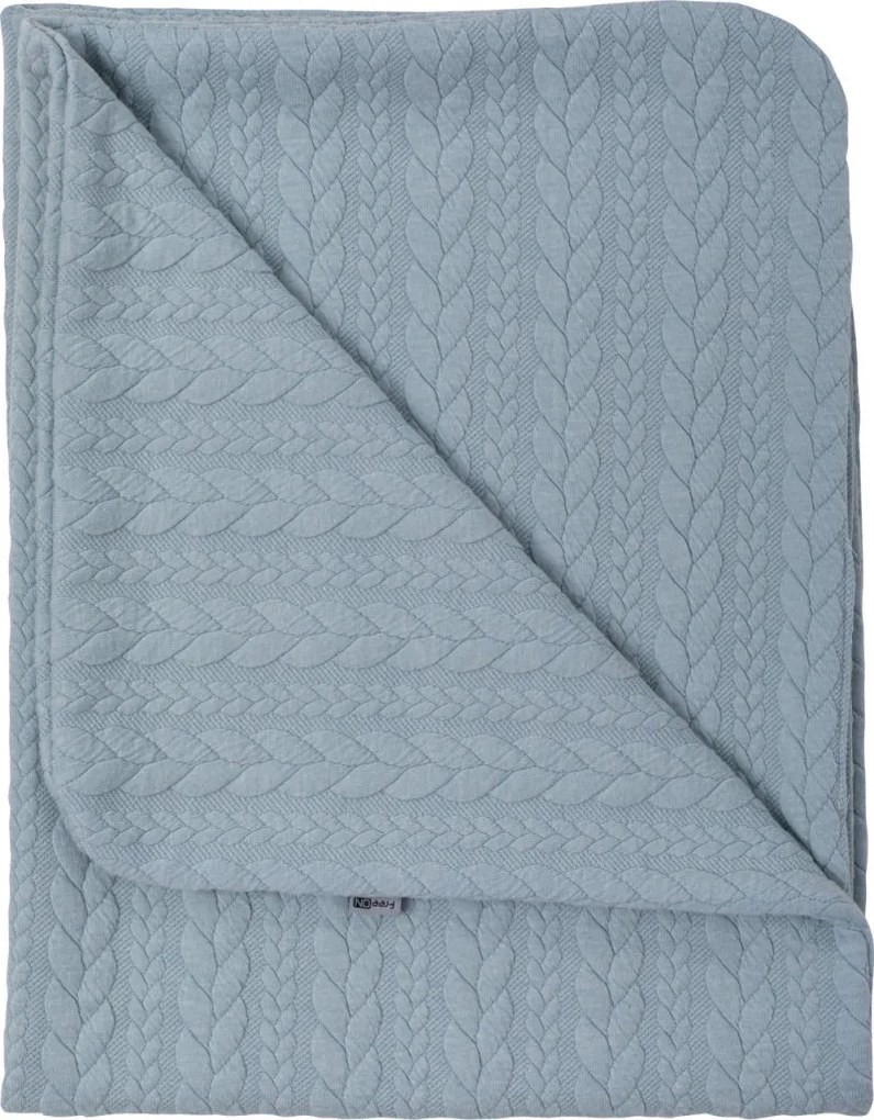 Bubaba kötött hatású takaró 70x90 cm- Light blue