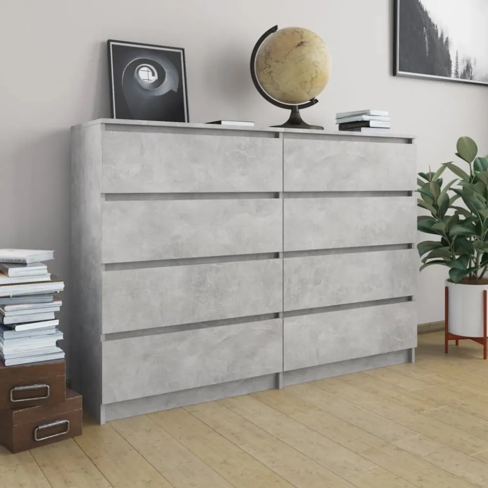 betonszürke szerelt fa étkezőasztal 180 x 90 x 76 cm