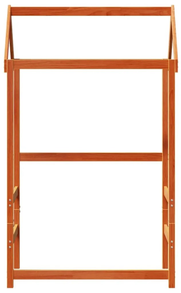 viaszbarna tömör fenyőfa gyerekágytető 118 x 70 x 176,5 cm