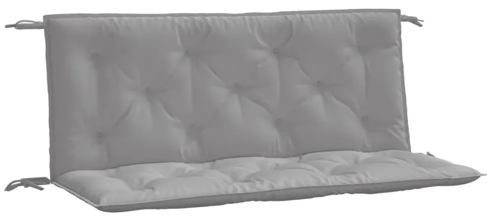 2 db szürke oxford szövet kerti padpárna 120 x 50 x 7 cm