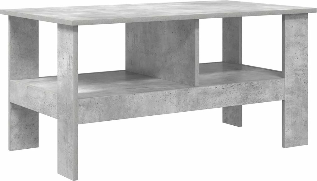 vidaXL Dohányzóasztal Beton Szürke 90 x 50 x 45 cm Faanyag