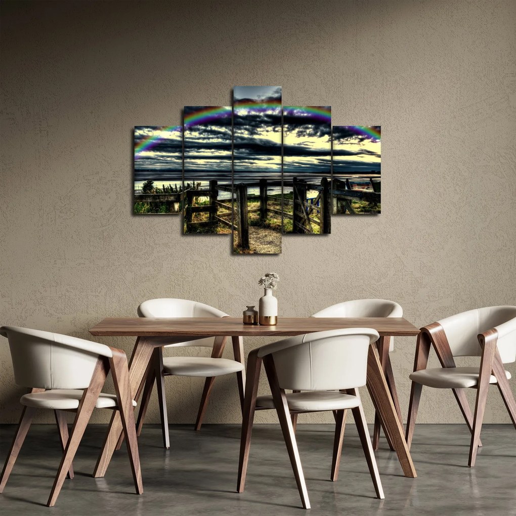 Szivárvány a tenger felett képe (150x105 cm)