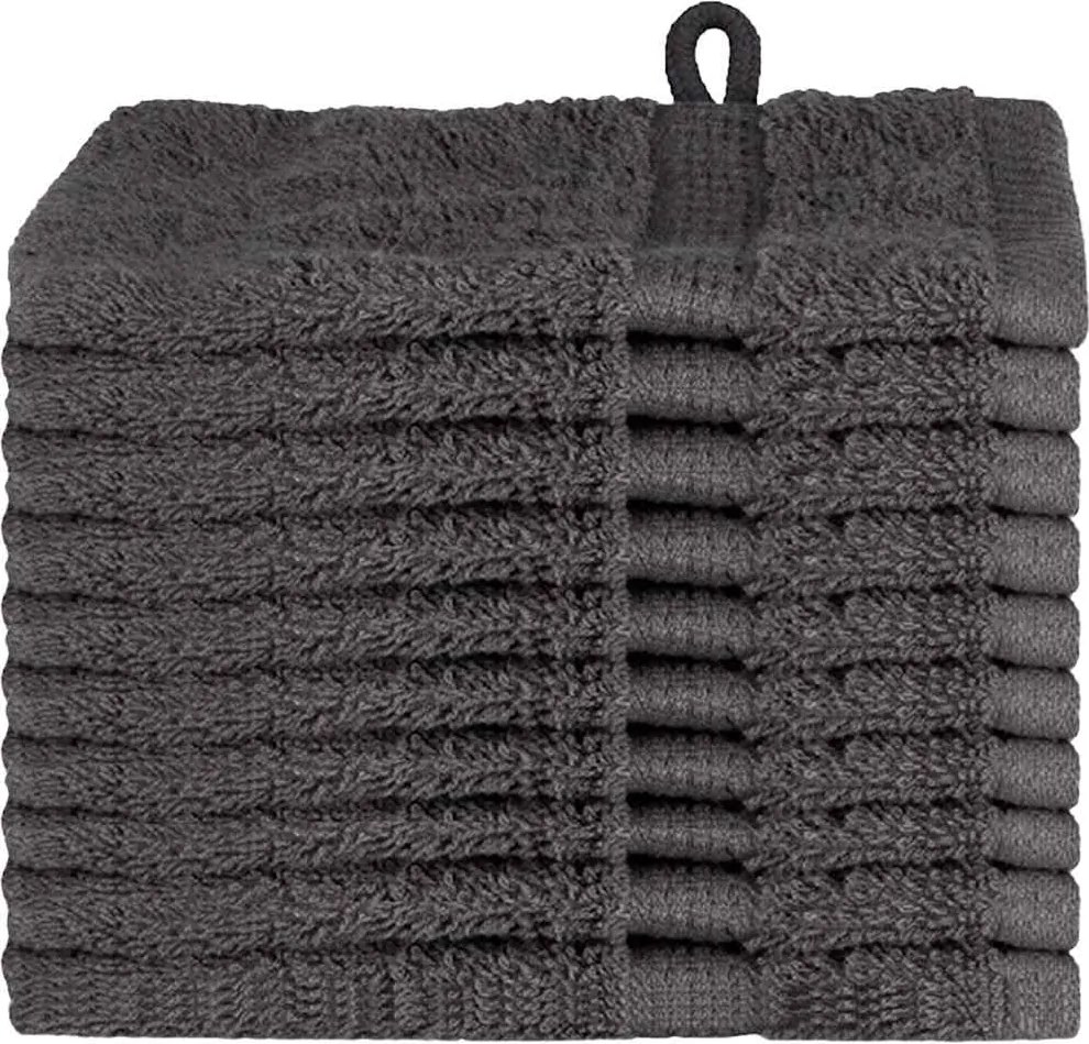 vidaXL Vendégtörölköző SOLUND 10 pcs Antracit 15 x 21 cm 550 gsm