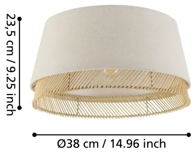 Eglo 43974 - Mennyezeti lámpa TABLEY 1xE27/40W/230V