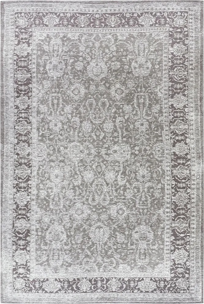 Szőnyeg, konyhai futószőnyeg 80x165cm, lapos szövésű szürke, hagyományos mintával