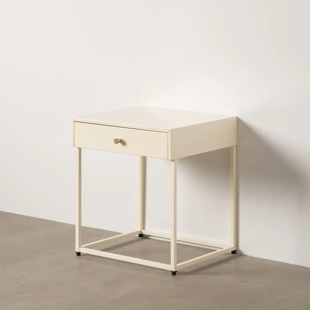 Krémszínű éjjeliszekrény Nara – Ixia