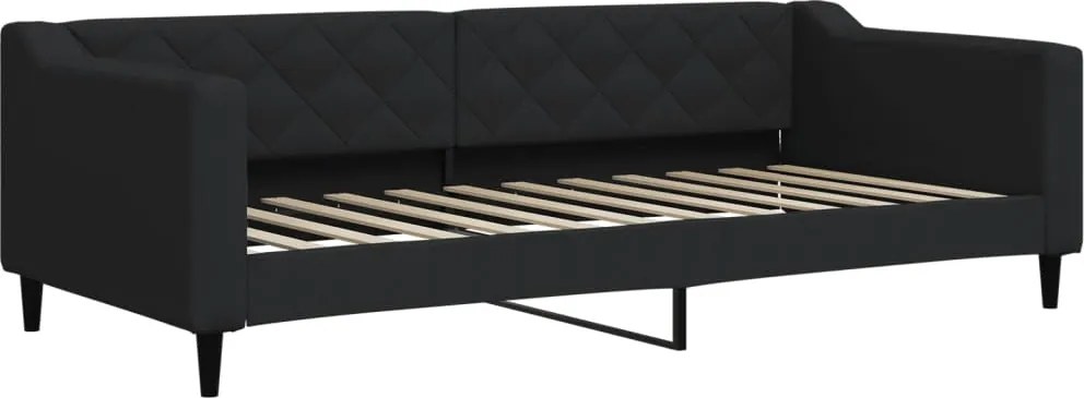 vidaXL fekete szövet kanapéágy 90 x 200 cm