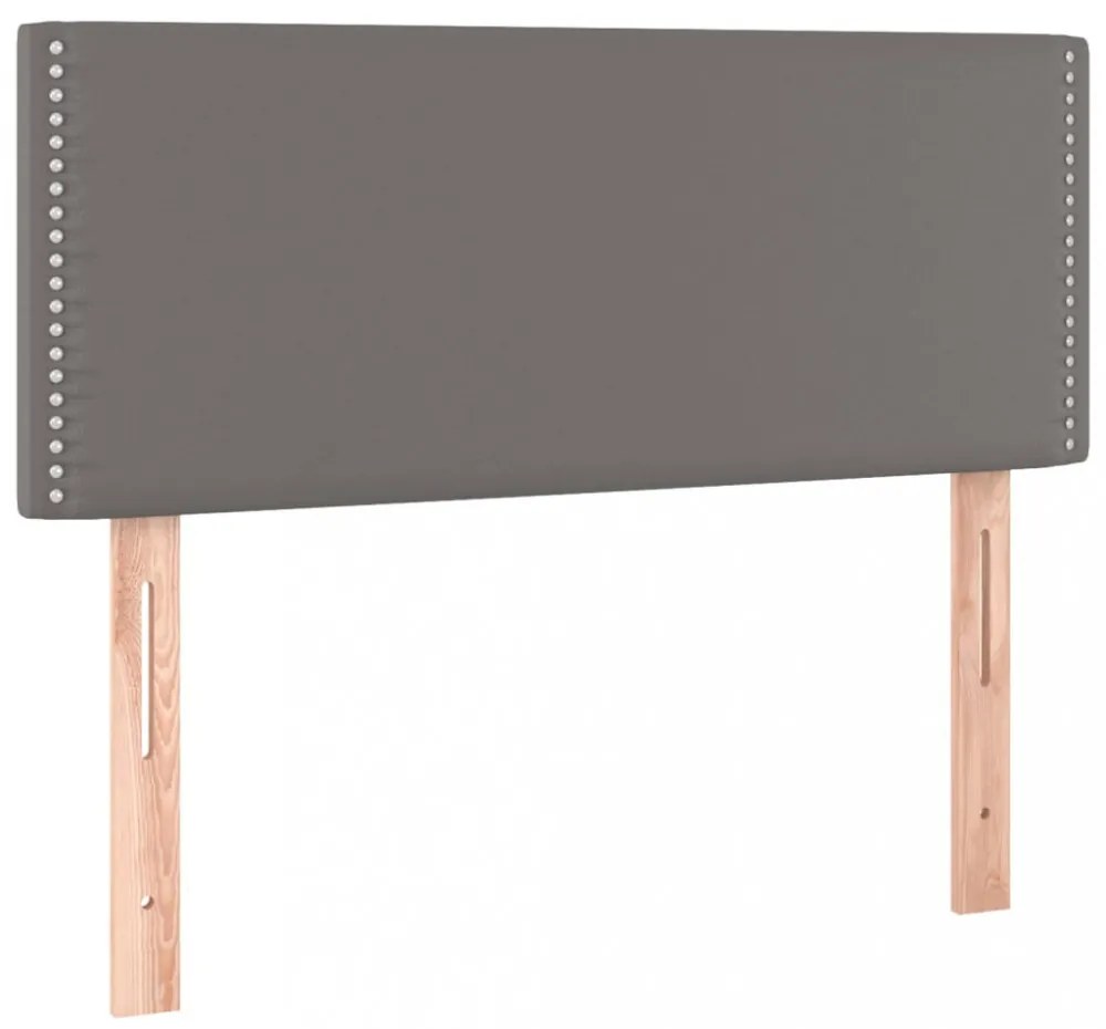 szürke műbőr LED-es fejtámla 80 x 5 x 78/88 cm