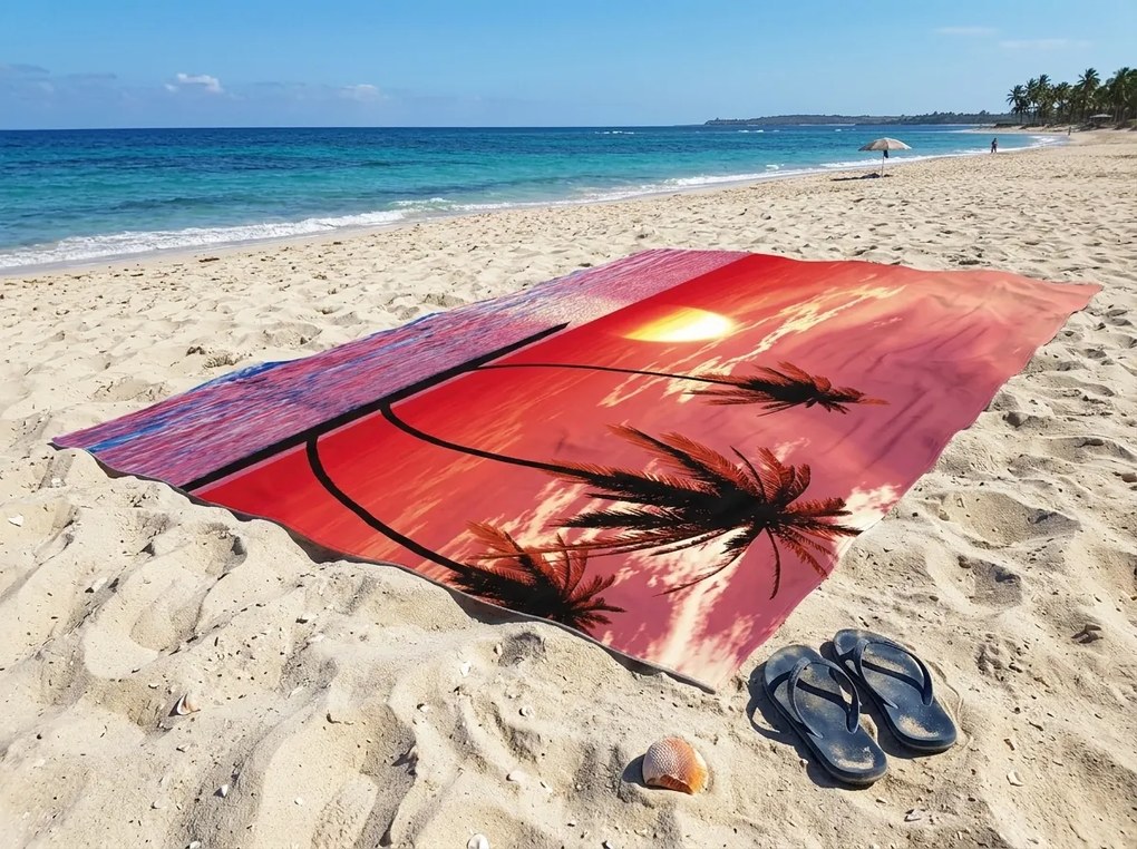 Gyorsan száradó XXL strand fürdőlepedő SERENA színes 150 x 210 cm, 100% mikroszál