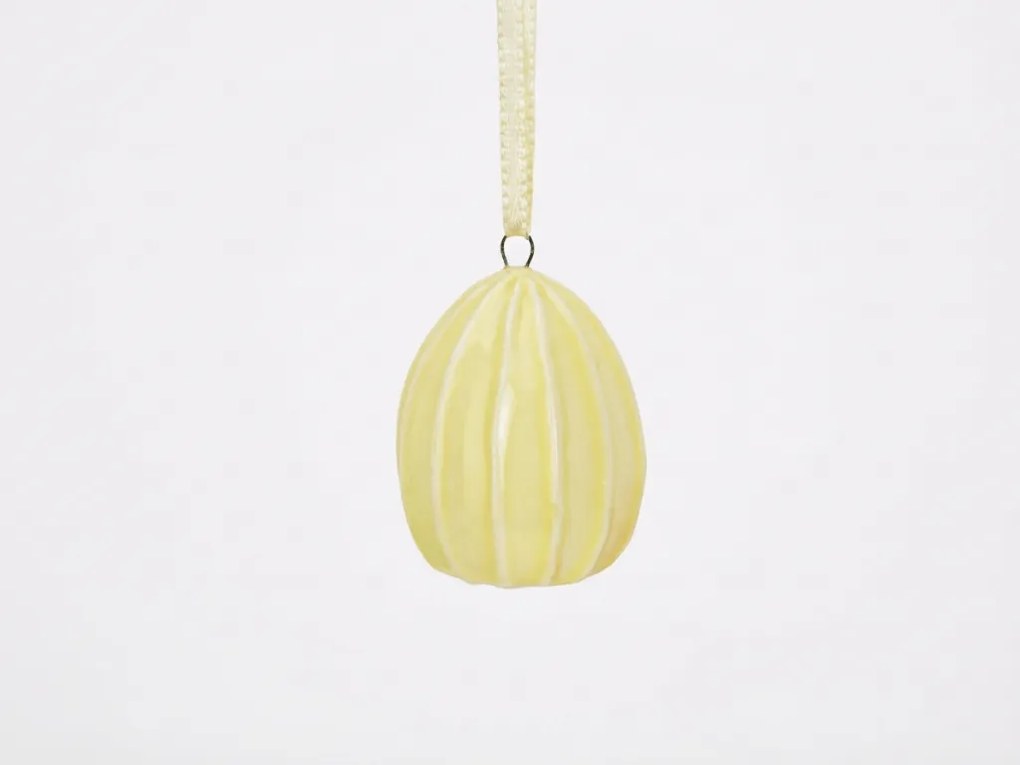 Függesztett porcelán tojás PASTELLA - több színben Termék színe: Sárga