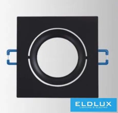 UNIVERSO Süllyesztett spot lámpatest 1xMR16 fekete 82x82x20mm/∅75mm