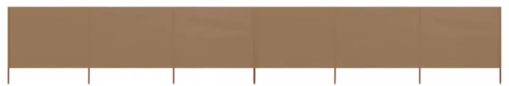 tópszínű 6-paneles szövet szélellenző 800 x 80 cm