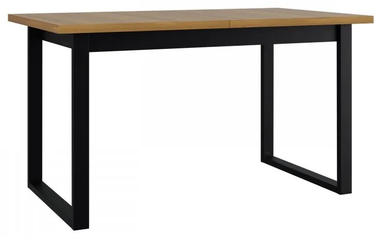 Széthúzható étkezőasztal Elarna 80 x 140 180 III (grandson tölgy + fekete) (4-8 fő részére). 1105373