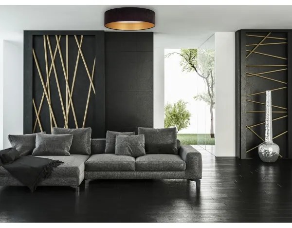 Brilagi - VELVET LED 24W mennyezeti lámpa 3000/4000/6400K fekete/arany