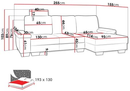 Sarokkanapé Loxy 1 (sötétszürke) (tárolóhellyel) (B). 1105165