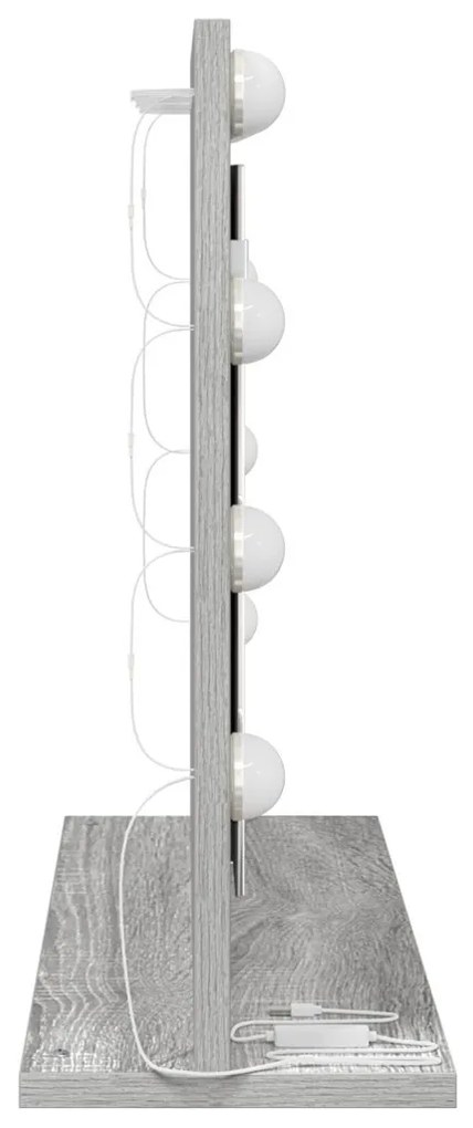 pipere tükör Szürke Sonoma MDF, Üveg 60 x 45 x 18 cm Pipere tükör
