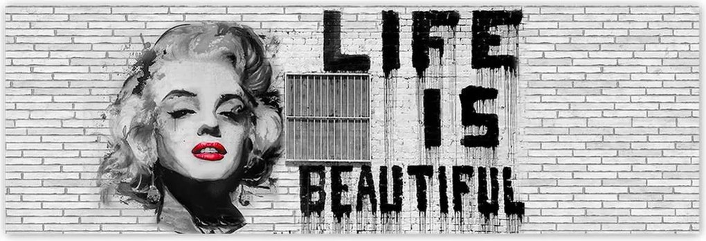 Poszterek 200x66 Banksy Life is beautiful