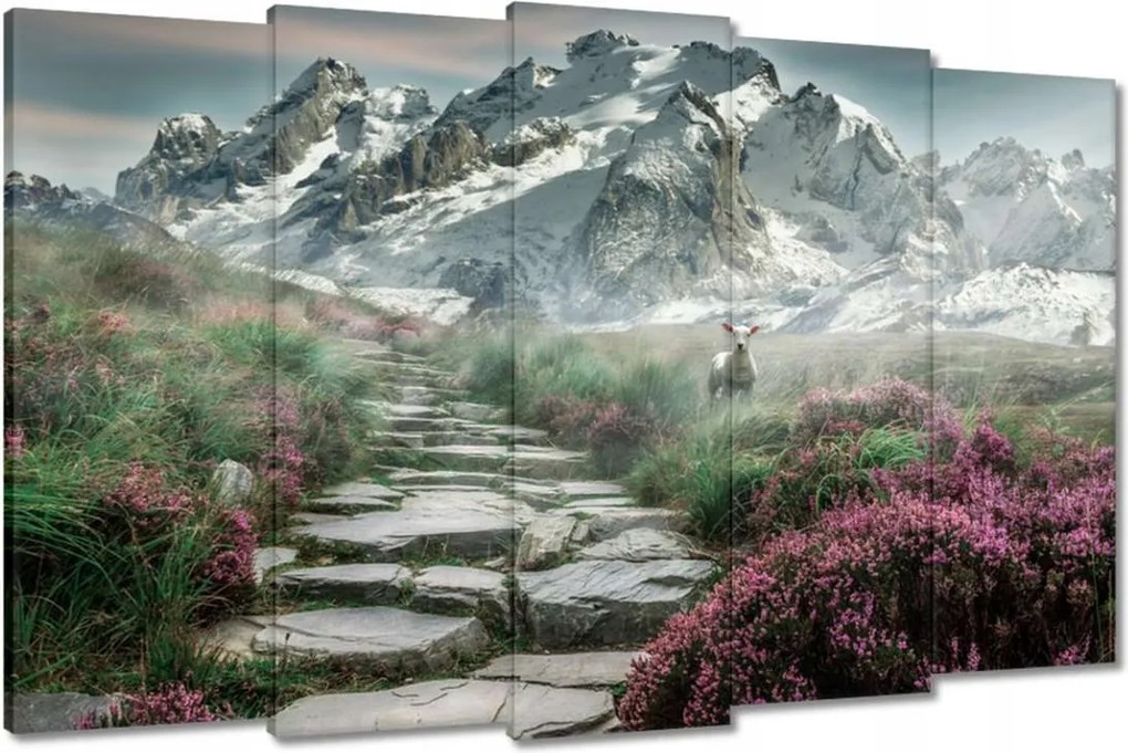 Festmények 150x95 Hegyi kilátás Tájkép Köd