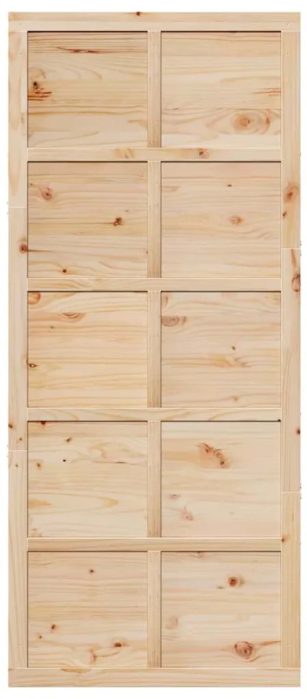 Istállóajtó Barna 100 x 210 cm Tömör fenyőfa