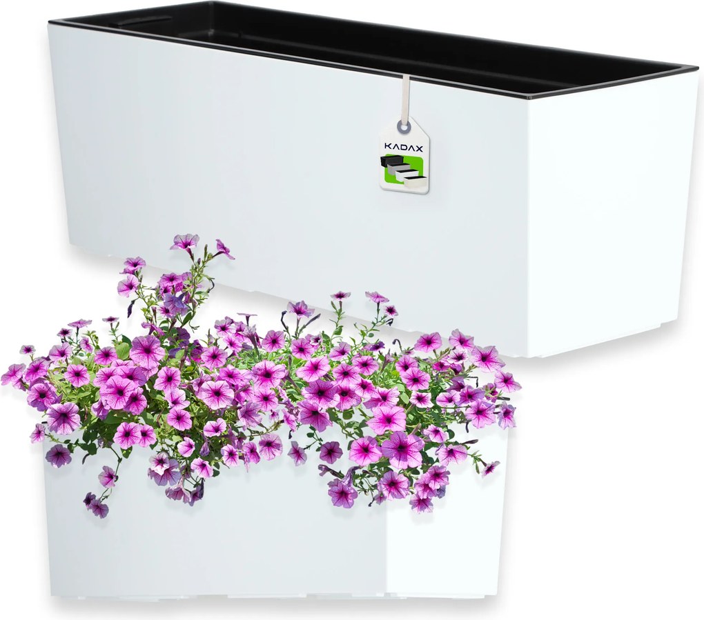 Virágtartó Erkélydoboz Betéttel Virágágyás Korlát 19x56cm