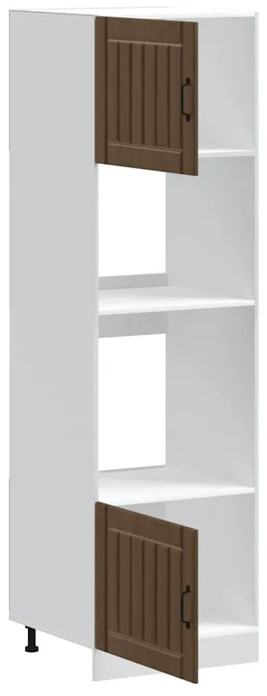 vidaXL Lucca 2 db barna tölgy színű szerelt fa sütőszekrények