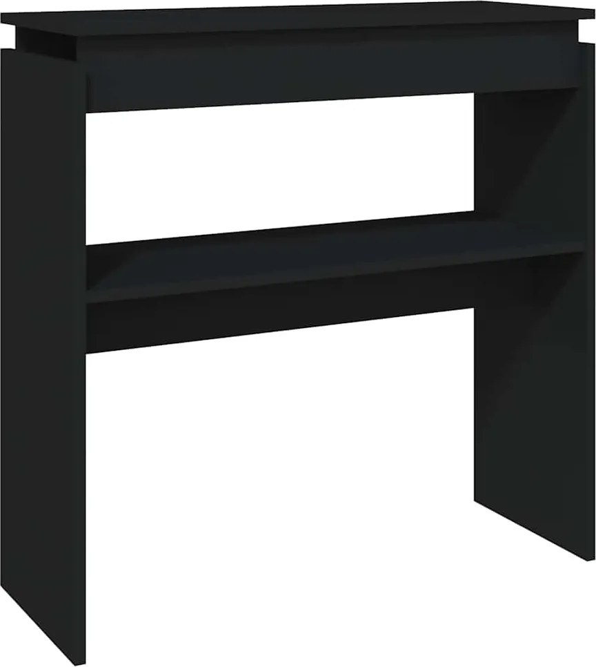 vidaXL fekete szerelt fa tálalóasztal 80 x 30 x 80 cm