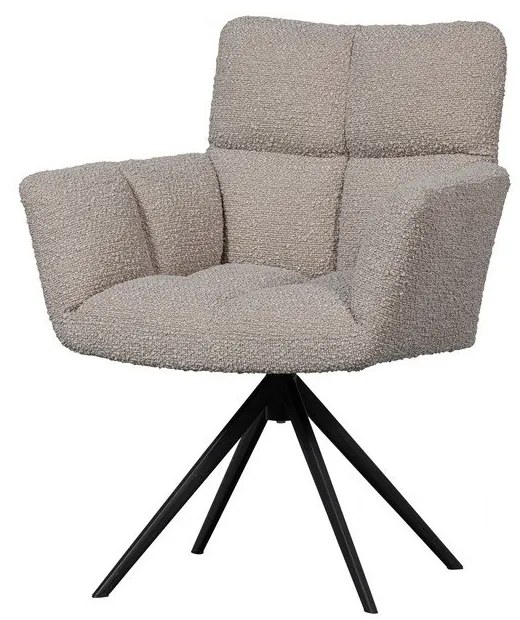 Bézs kárpitozott étkezőfotel Vinny – WOOOD