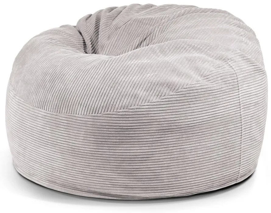 Világosszürke kordbársony babzsákfotel Om 110 – SLOWDOWN
