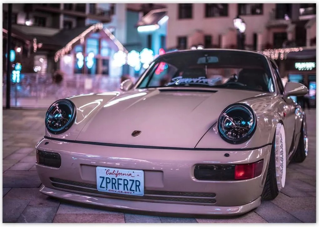 Poszterek 100x70 Fehér Porsche